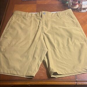 Puma Men's Khaki Flat Front golf Shorts